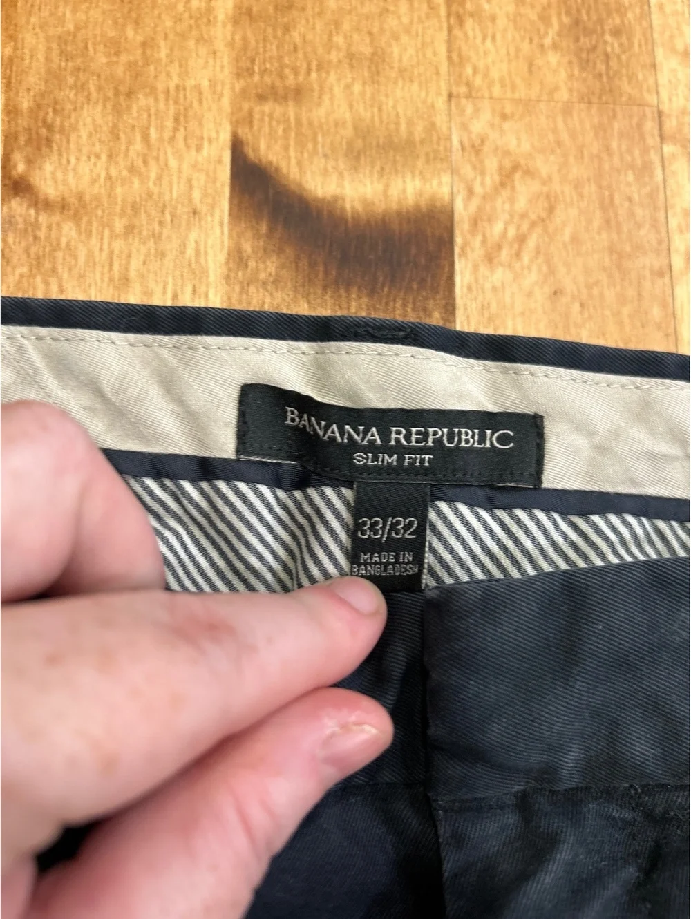 Banana Republic Slim Fit Black Cotton Pants Size 33/32